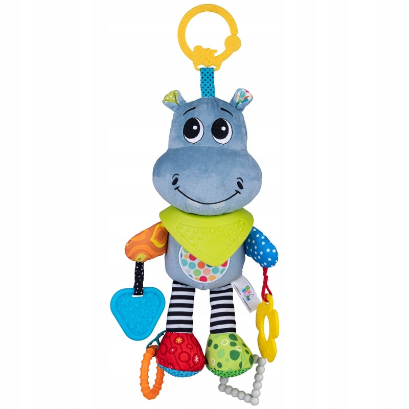 BaliBaZoo Hippo Pendant for Stroller Bell Crackle Teether 0+