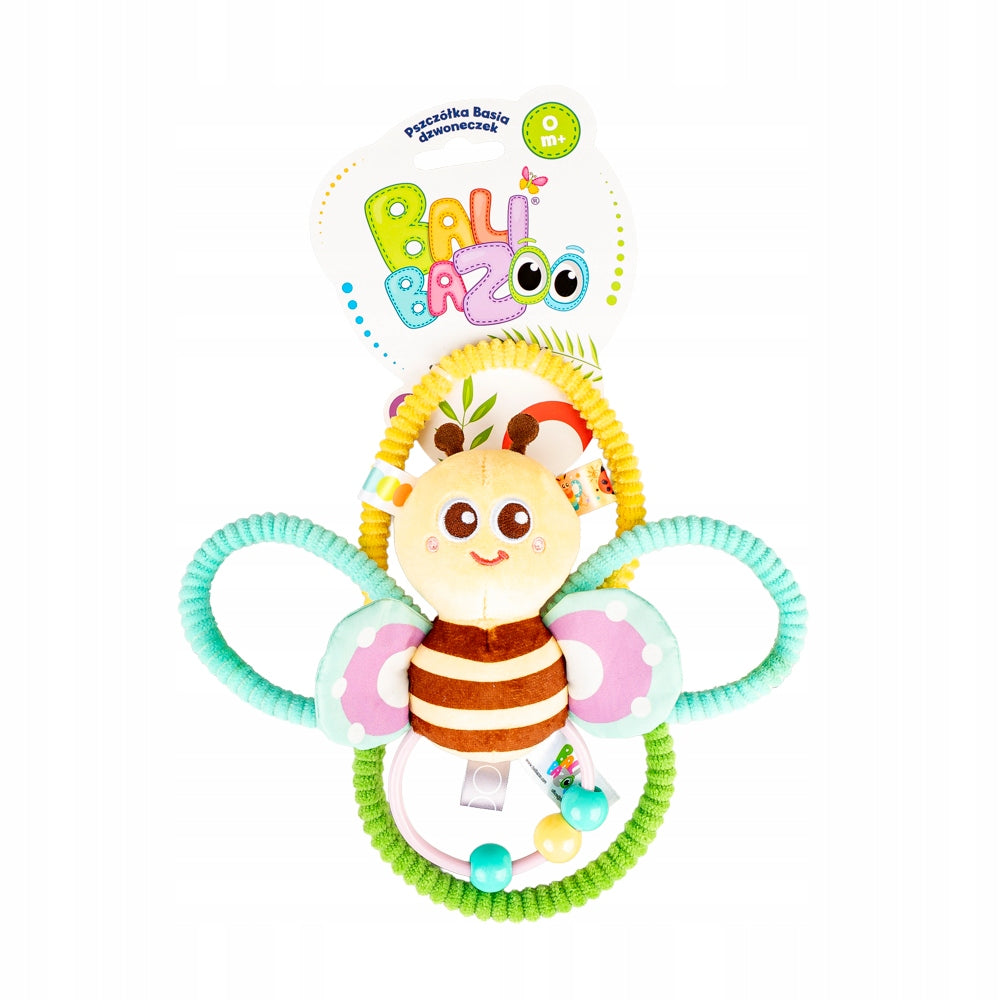 Balibazoo Sensory Rattle cuddly BEE BASIA BELL 0m+ Packaging status original