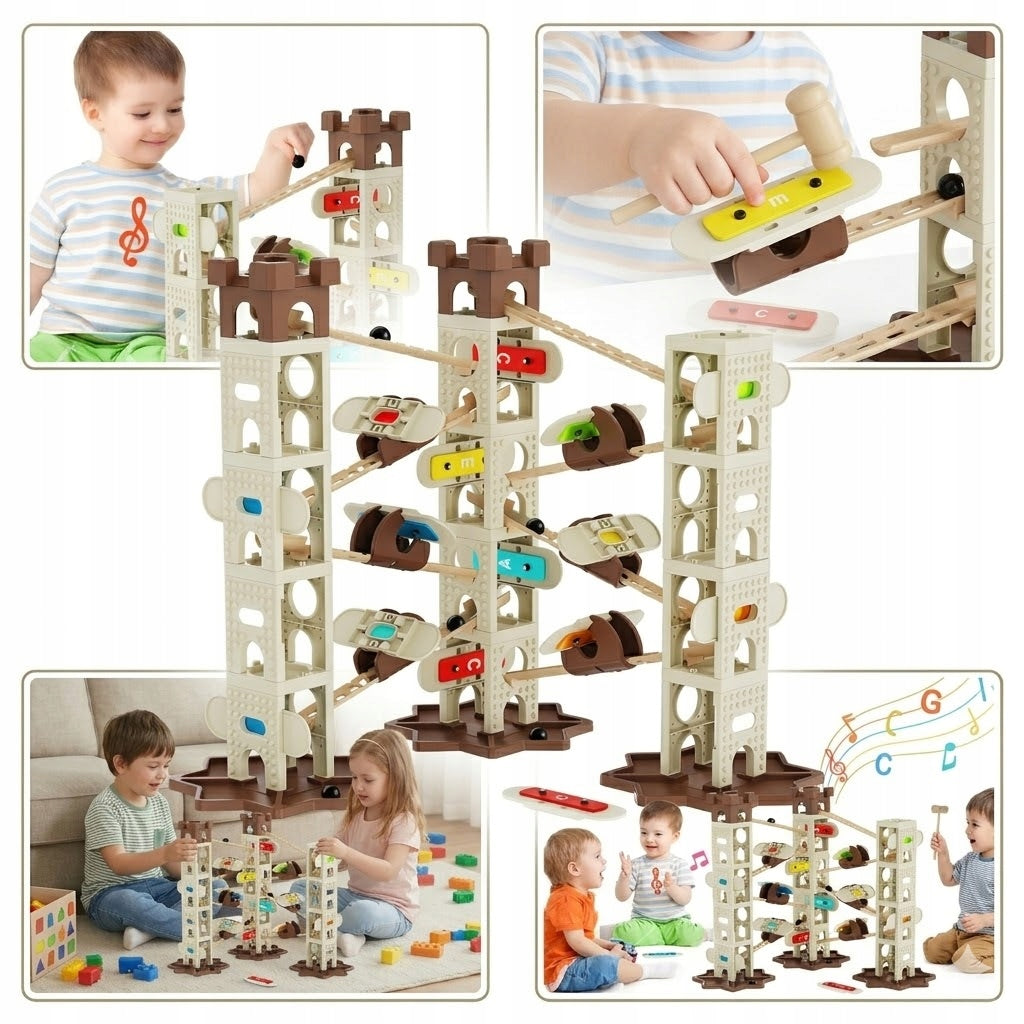 Ball track for children 4-12 years old, colorful, plastic, educational set