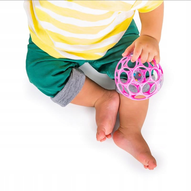 Ball with Ratchet OBALL pink 10cm 0m+ Brand Bright Starts