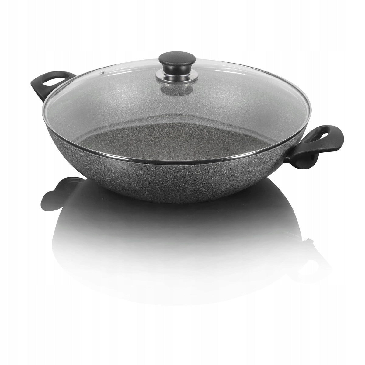 Ballarini Ferrara wok 2H with lid 36 cm GRANITIUM Stay-Cool paws :)
