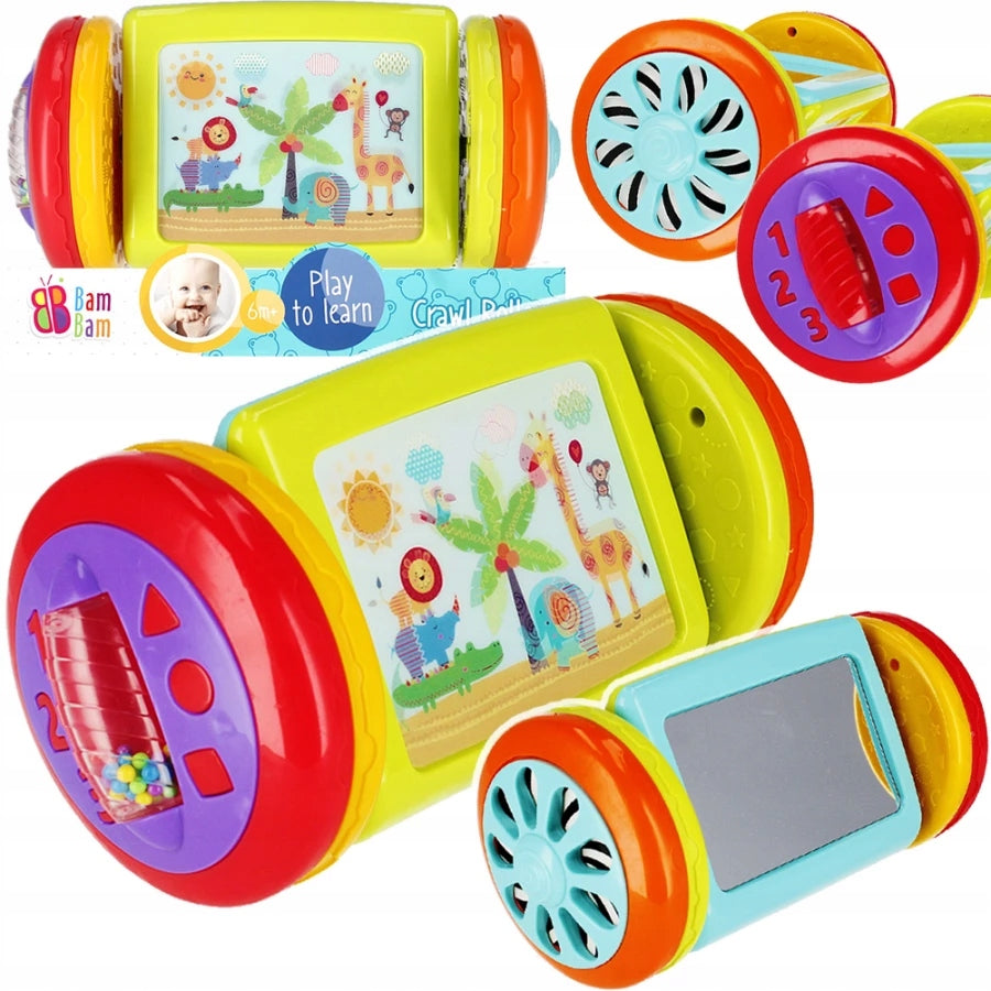 BamBam ROLER FOR LEARNING TO CRAWL educational fun for babies mirror
