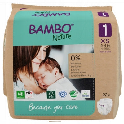 Bambo Nature 1 Newborn 2-4kg Diapers, 22 Pack