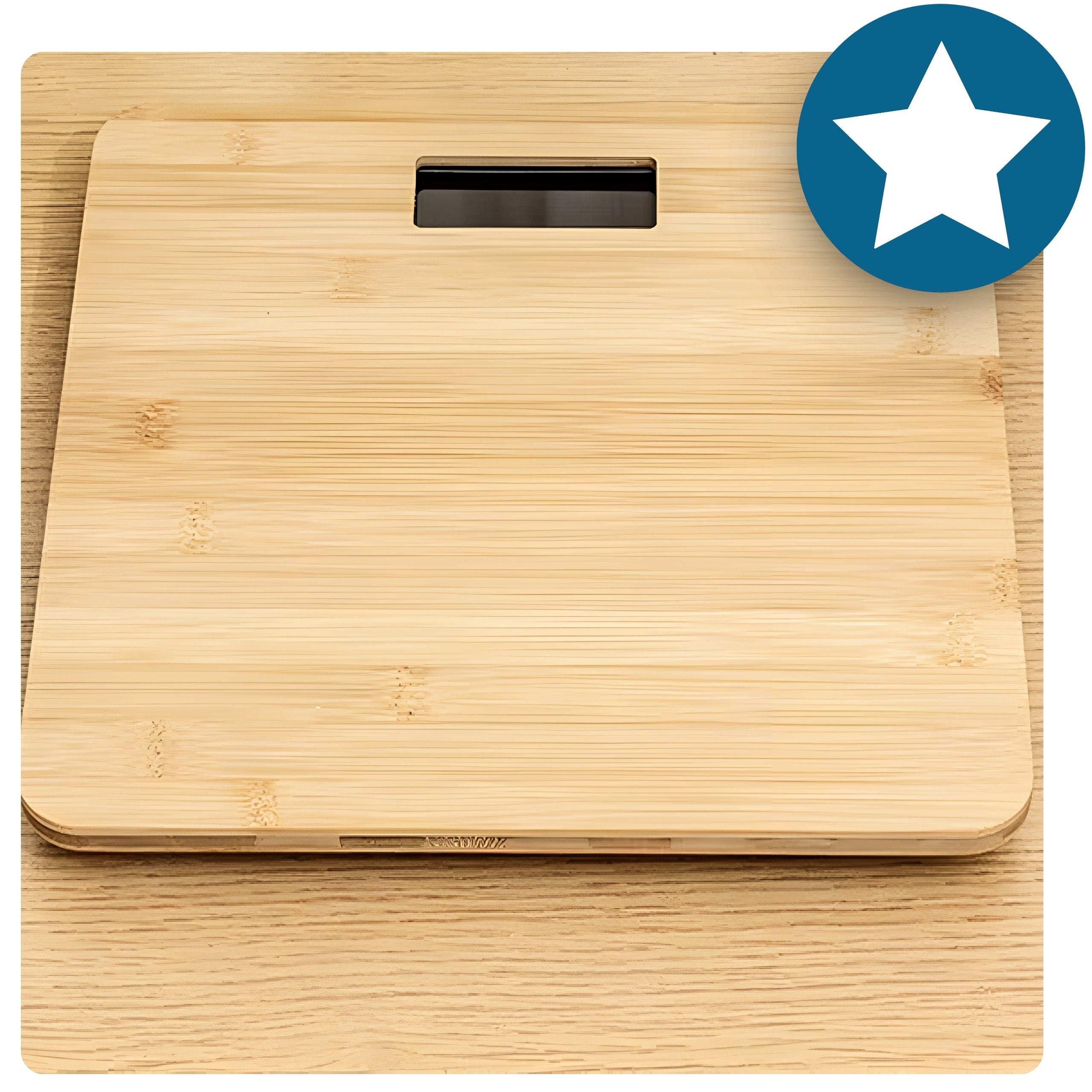 Bamboo Electronic Bathroom Scale up to 180 kg LCD Digital Temperature Packaging status original