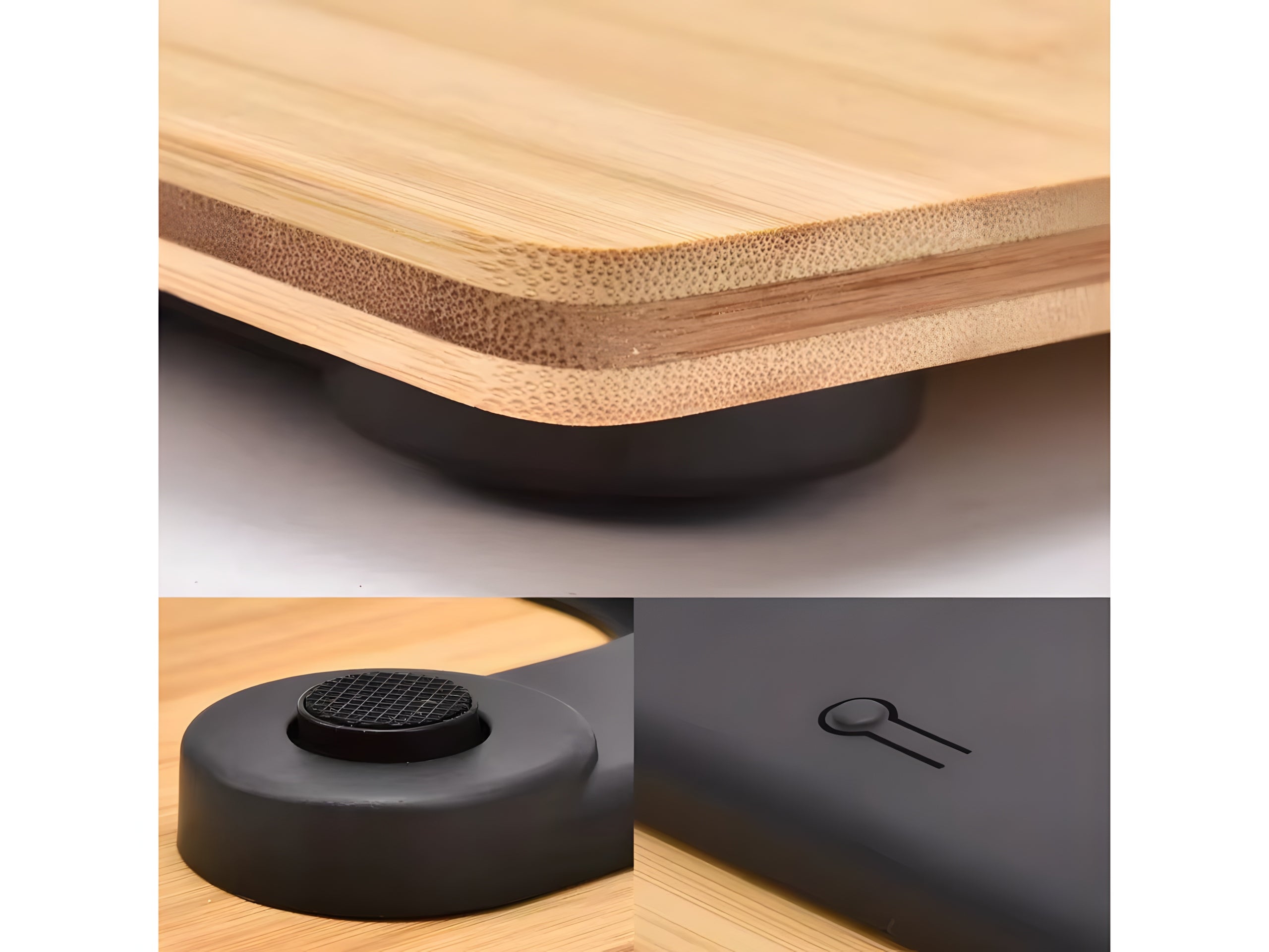 Bamboo Electronic Bathroom Scale up to 180KG LCD Display EAN (GTIN) 5904501838405