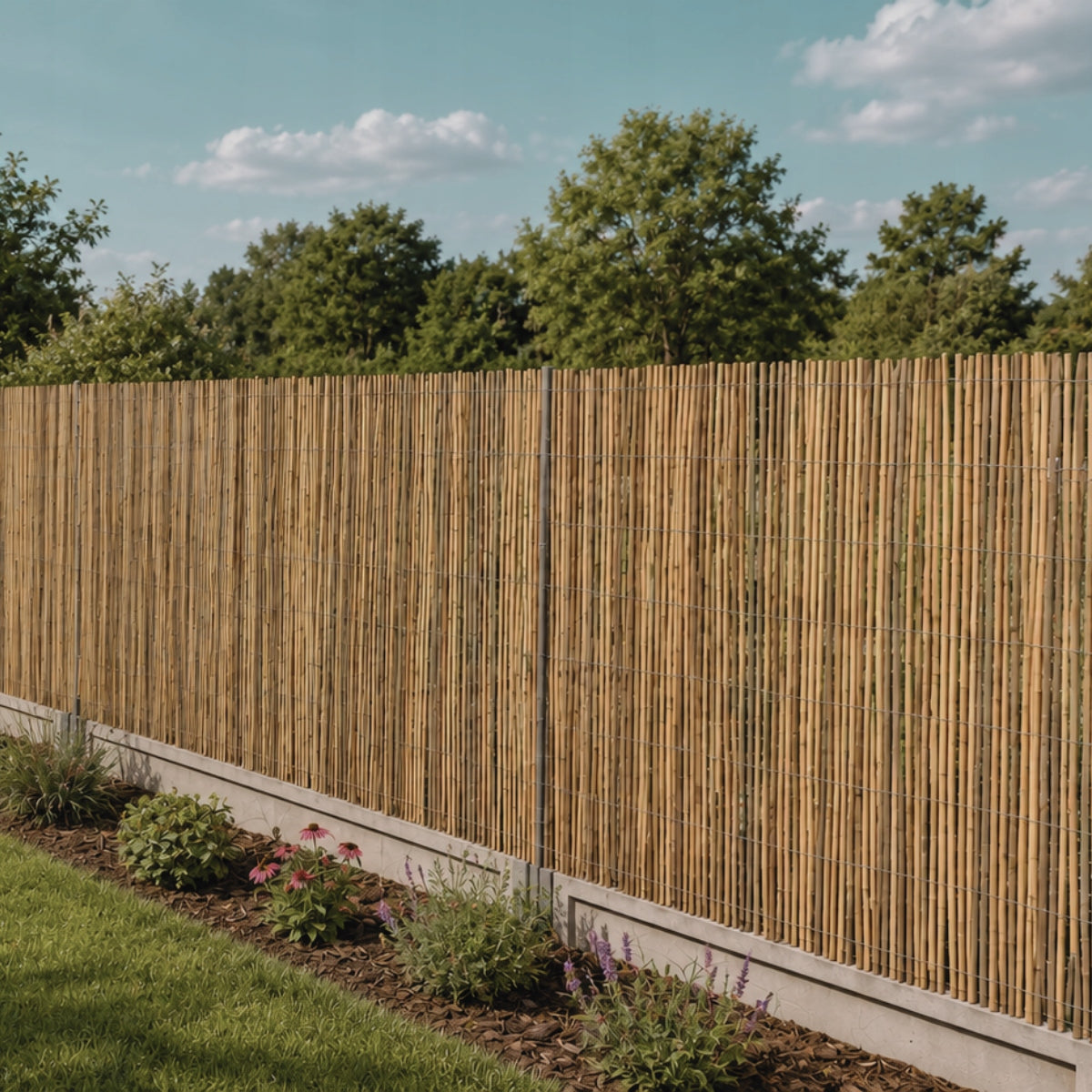 Bamboo Mat Balcony Cover 1,2x3m Natural For Balcony Terrace Fence Product width 120 cm