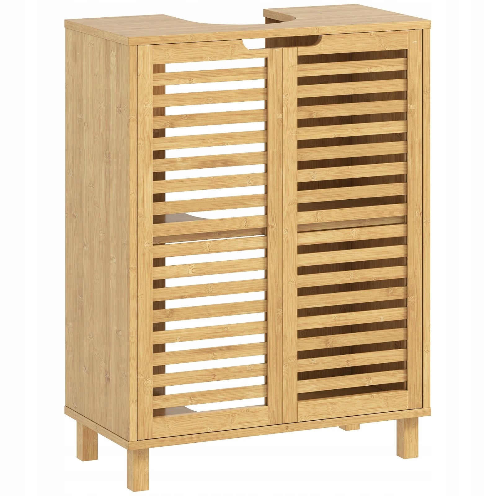 Bamboo Sink Cabinet, Adjustable Shelves, Natural