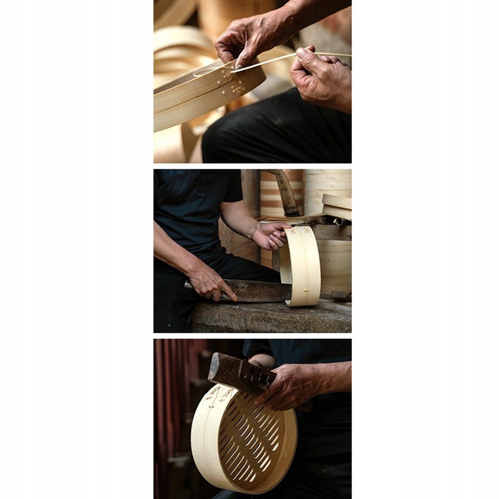Bamboo Steamer Basket Bun Steaming Basket for Rice Desserts 25.4cm 2 layer Packaging status original