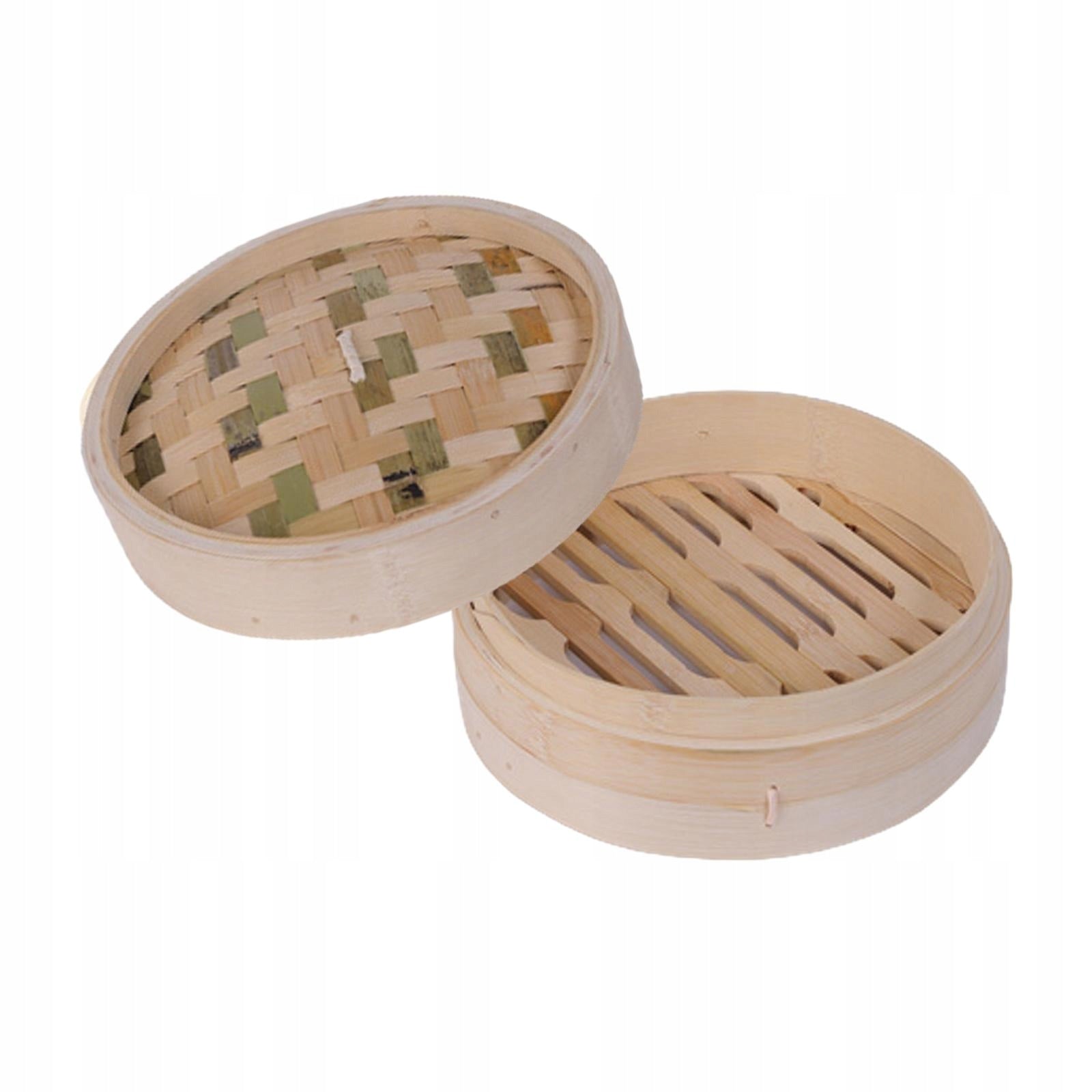 Bamboo Steamer Basket Cookware Handmade with Lids for Asian Food 15cm