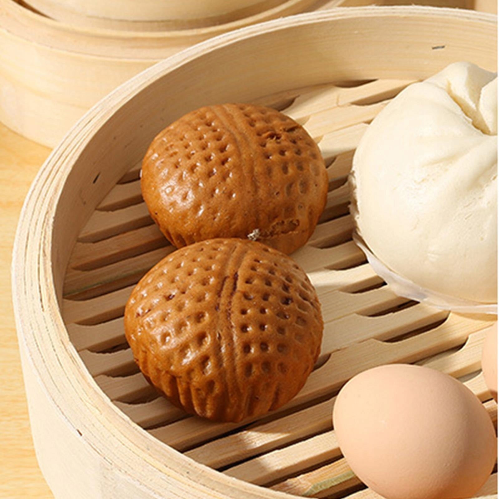 Bamboo Steamer Basket, Vegetable Steamer Cooker Cookware Food Steamer 18cm