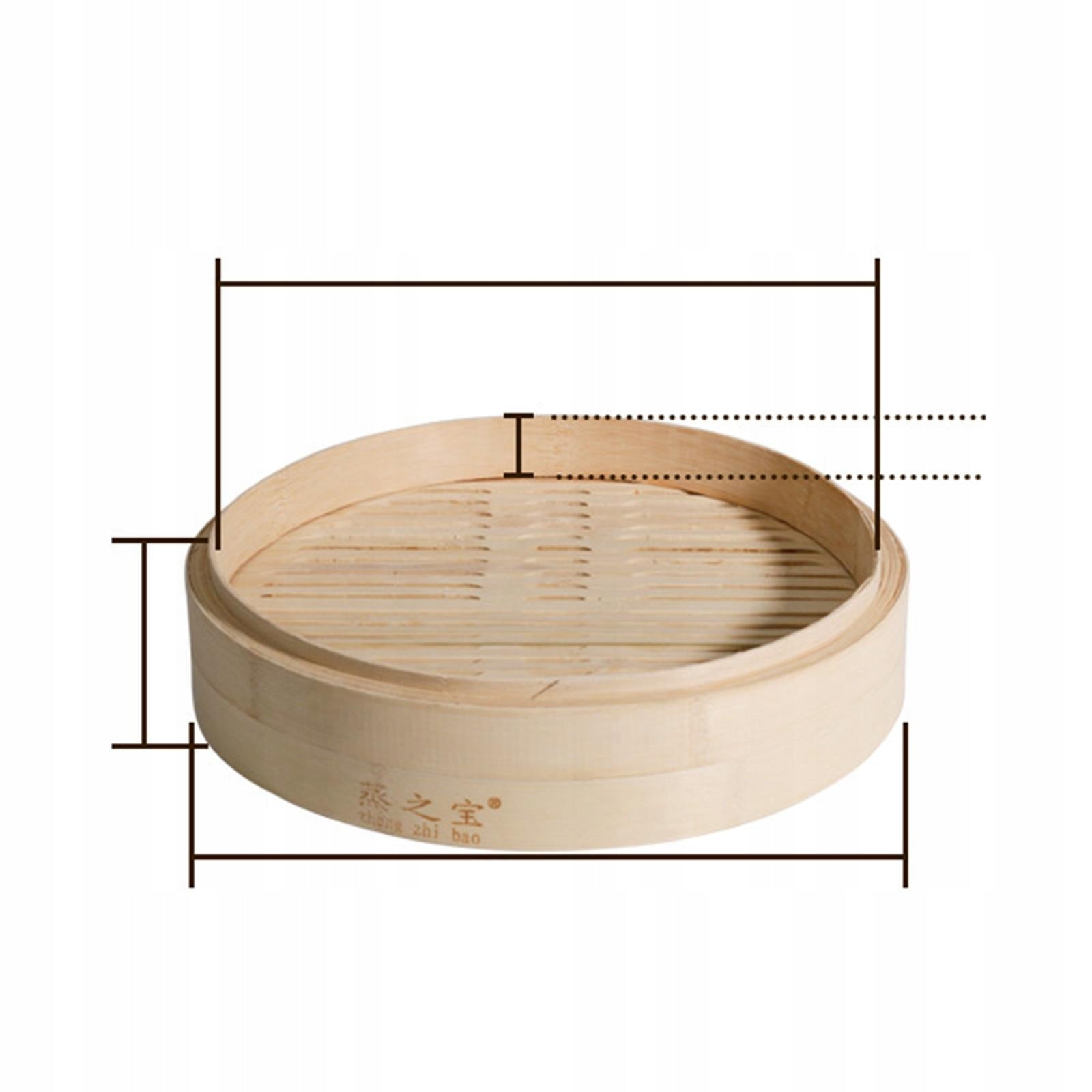 Bamboo Steamer Dumpling Steamer Cooker Handmade Bun Steaming Basket 20cm Packaging status original