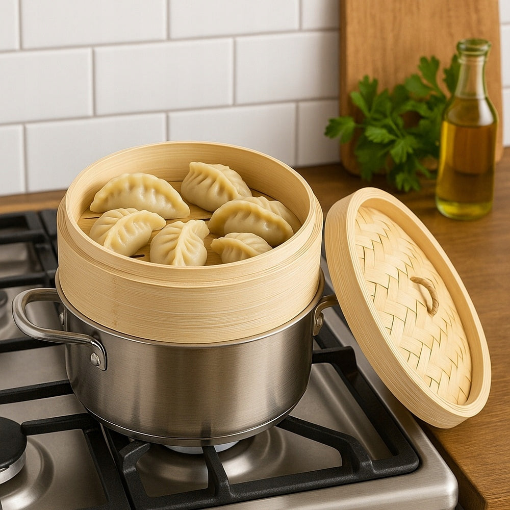 Bamboo Steamer Round 20cm for Steaming EAN (GTIN) 8712442959335