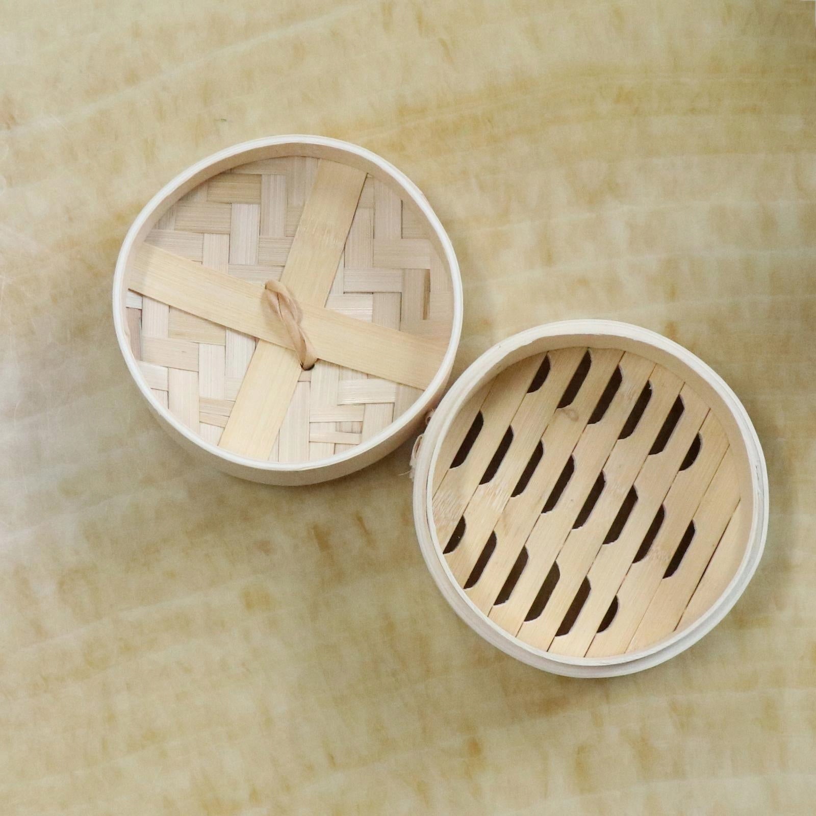 Bamboo Steamer Single Tier Bamboo Steamers for Steaming Sum 15cm Packaging status original