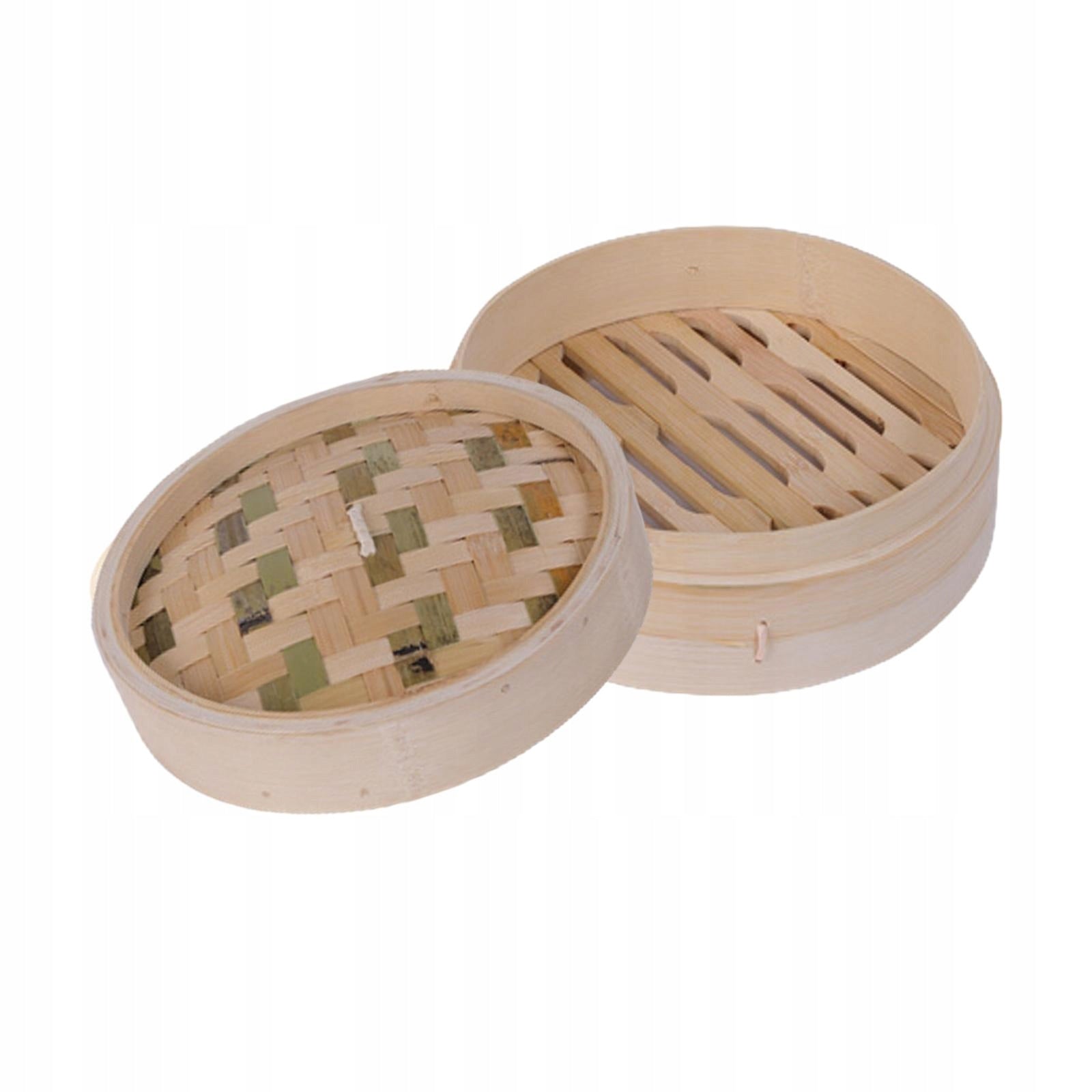 Bamboo Steamer for Asian Food Handmade Cooker with Lids Cooking Sum & 18cm Brand no brand