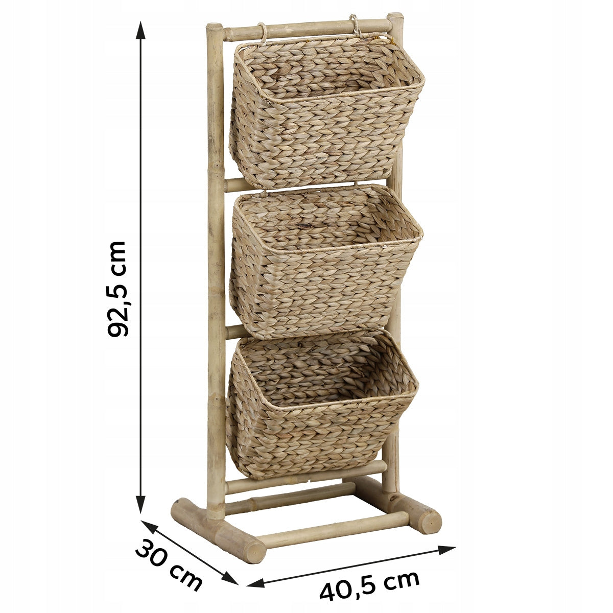 Bamboo bathroom rack Kyra2 beige for towels paper boho cosmetics Furniture color shades of beige