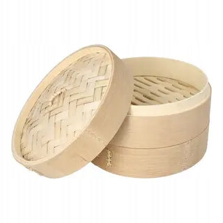 Bamboo steamer for bao steaming "ASIA" 13,5x21cm 3-pcs 1pcs Packaging status original