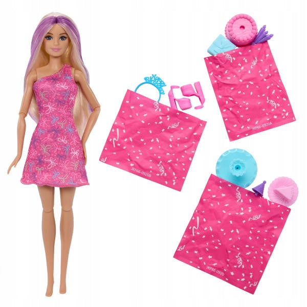 Barbie Birthday Surprise with Slide Doll Set Toy JKF66 Brand Barbie
