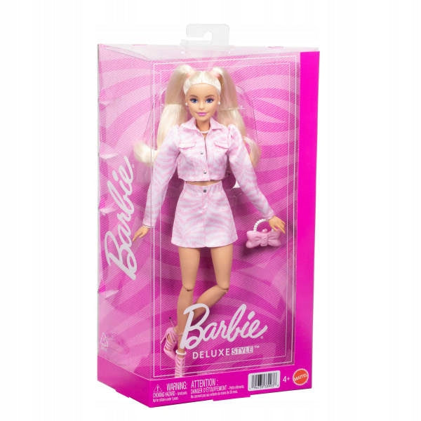 Barbie Deluxe Style Pink Denim Doll Set with Jacket Toy 4+ JJN69