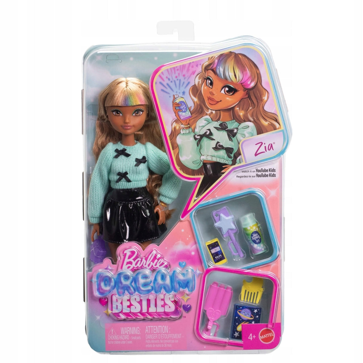 Barbie Dream Besties ZIA Doll from the series Friends Accessories JGG36 Manufacturer code JGG36