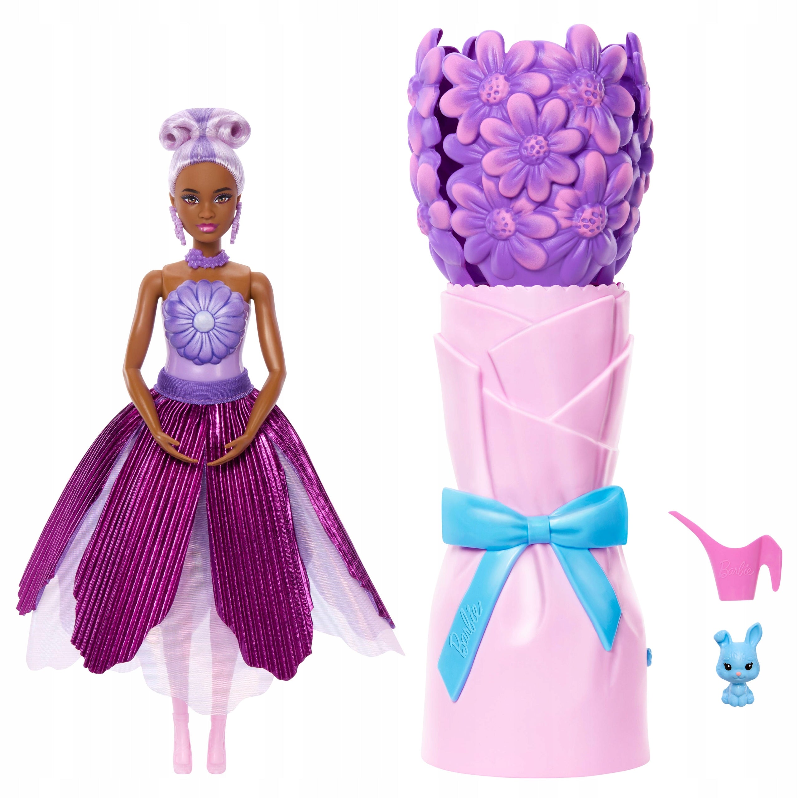 Barbie Petal Pop Flower Doll Purple Daisy JMF58 Manufacturer code JMF58