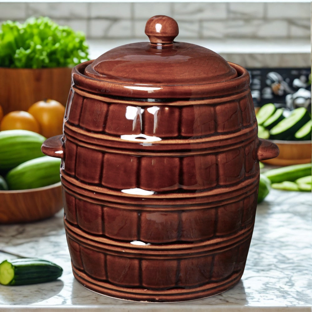 Barrel for pickling cabbage, cucumbers 8L hermetic + pressure stone. Brand Stodesek