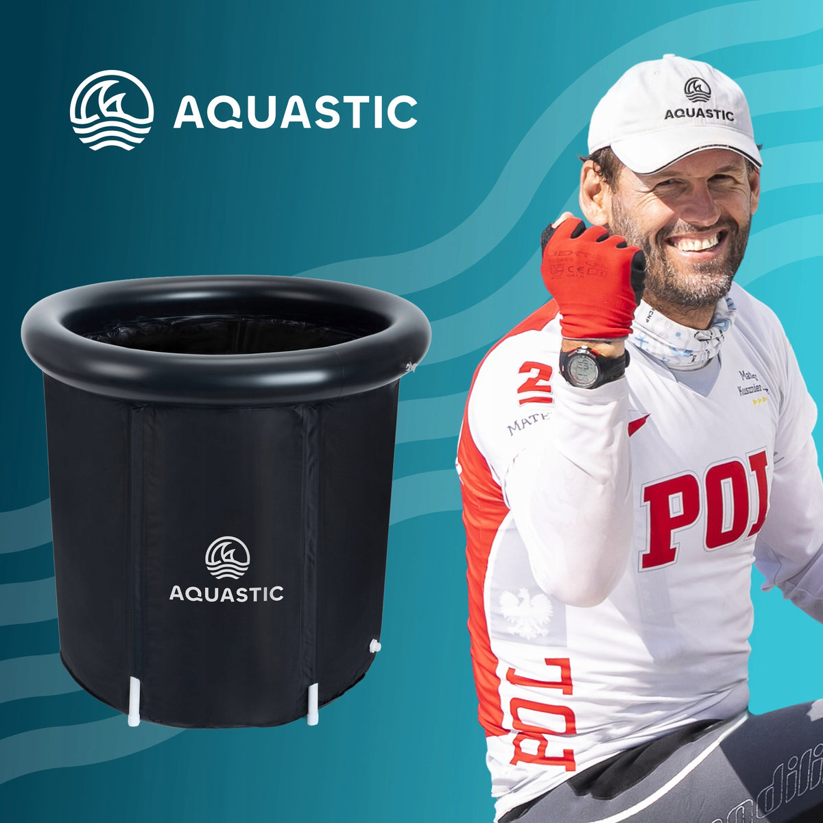 Barrel for walrusing ice bath large AQUASTIC Yeti black easy installation Packaging status original