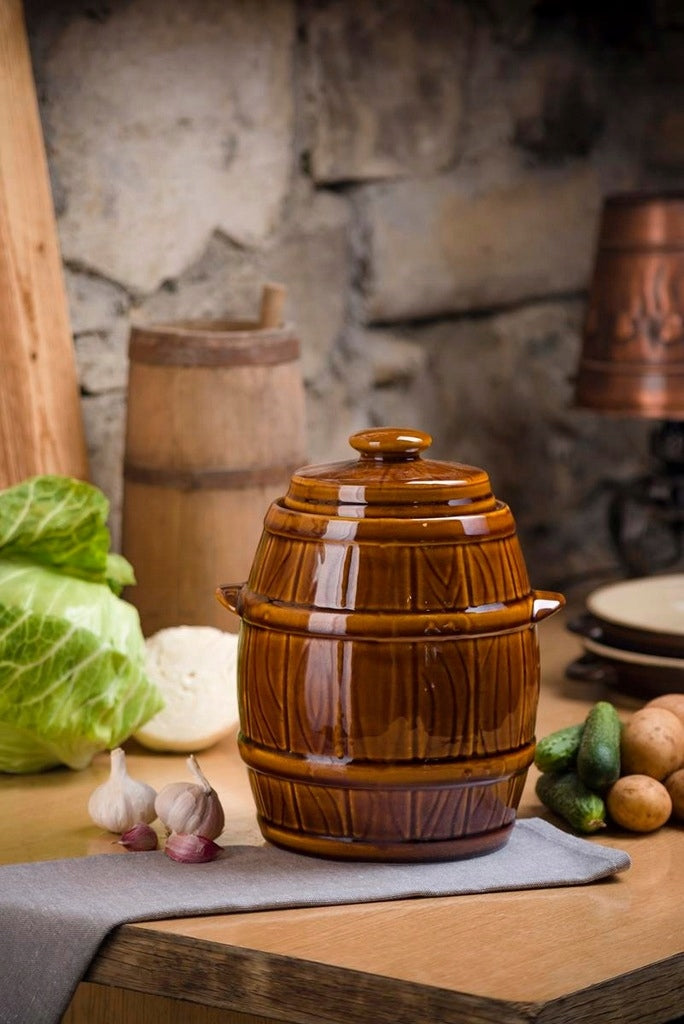 Barrel pot for pickling cabbage, 3.5L, stoneware Capacity 3.5 l
