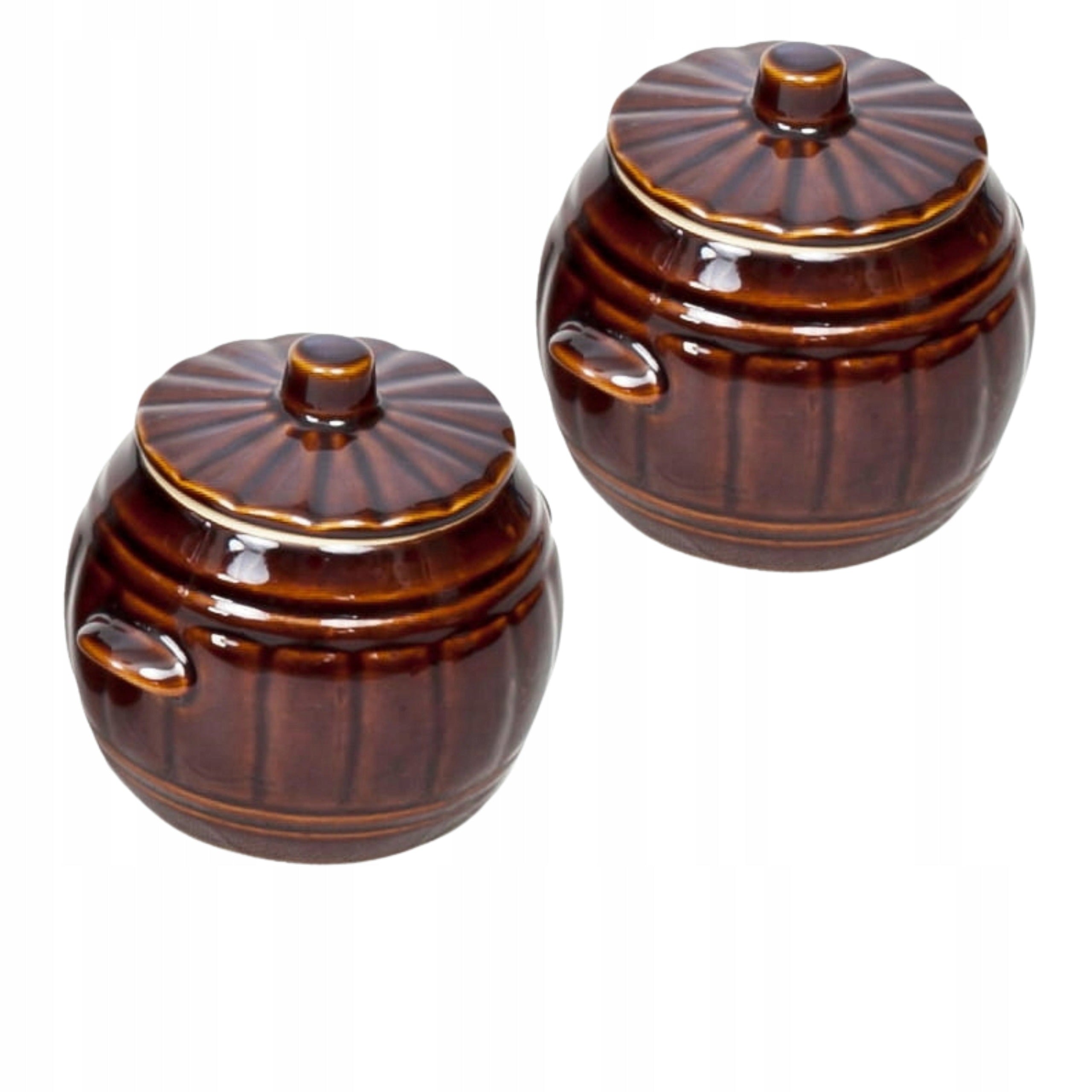 Barrel small 1L + lid Q9 STONEWARE KRYSTYNKA 2 pieces