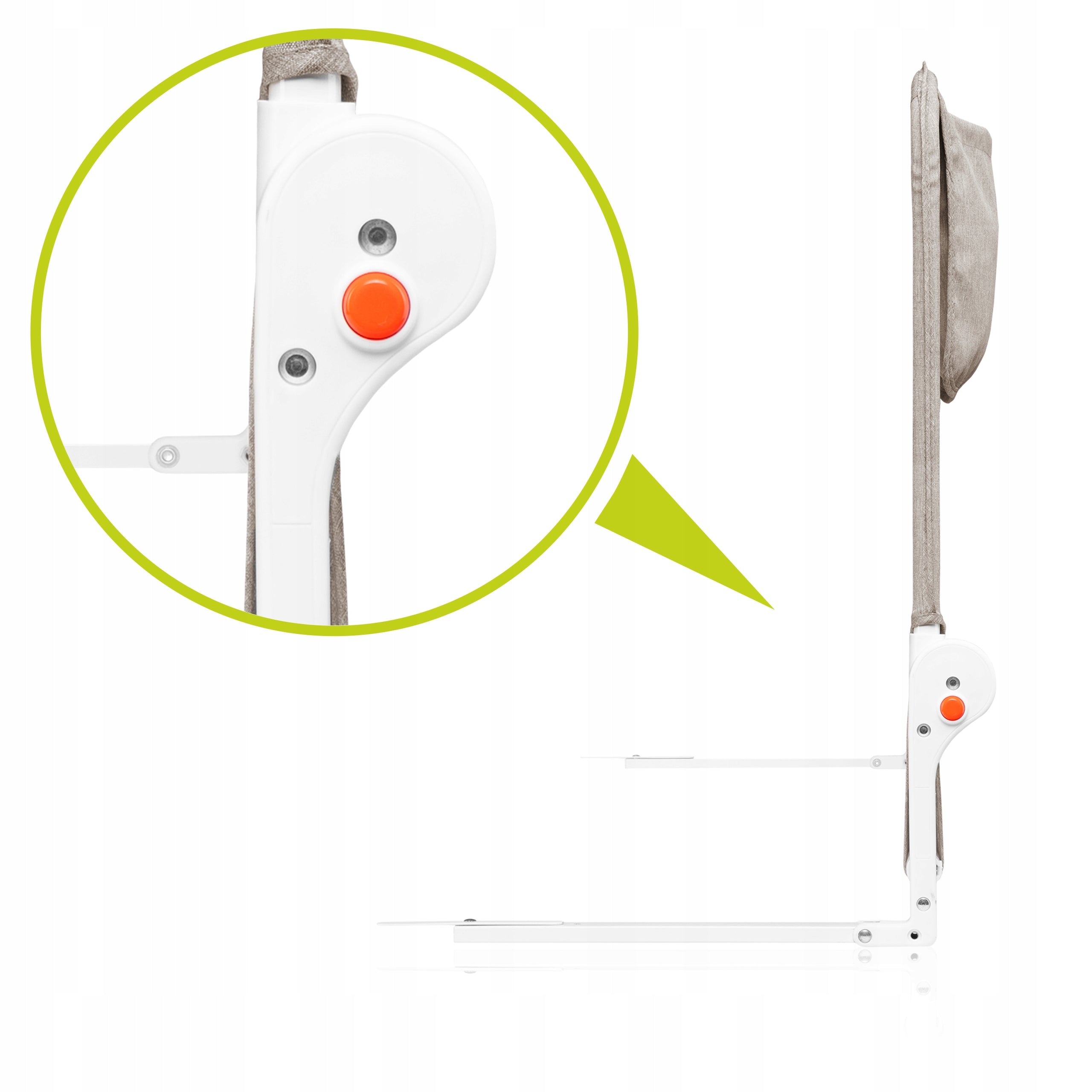 Barrier safety gate for bed high 150x66 cm Lionelo Hanna Manufacturer code BARIERKA DO ŁÓŻKA