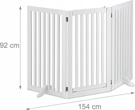 Barrier with door 92cm white 10039192 Brand Relaxdays
