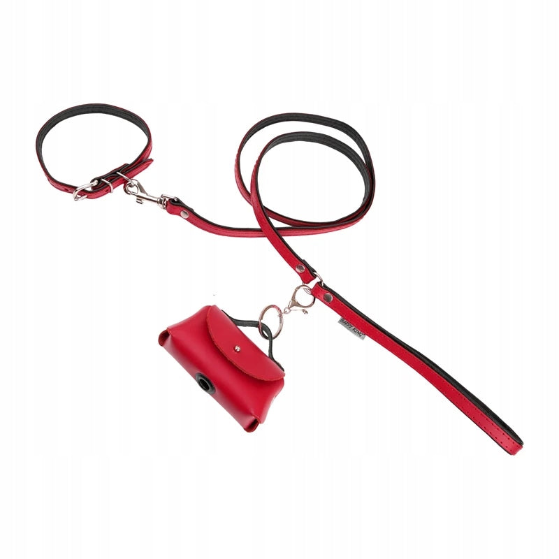 Barry King Leather collar red/black M-L 16mm/45cm Manufacturer code BK-18889