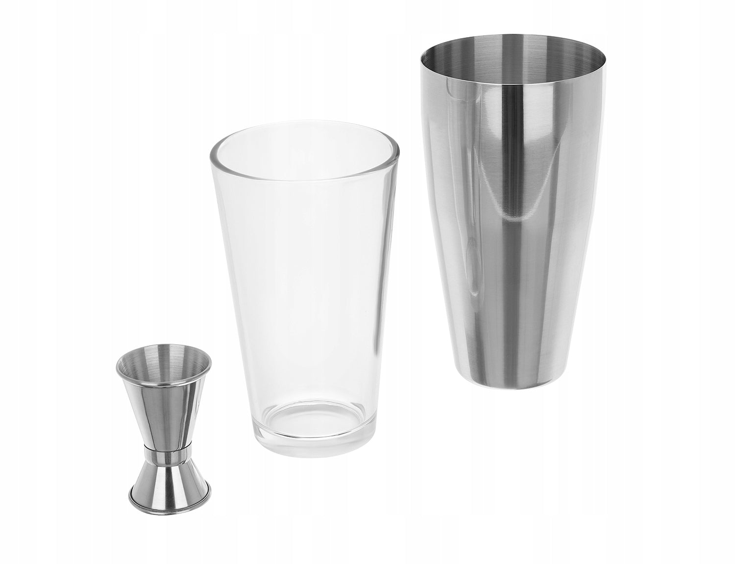Bartending Set for Drinks 7 el. Shaker Boston Jigger Muddler Spoon Packaging status original