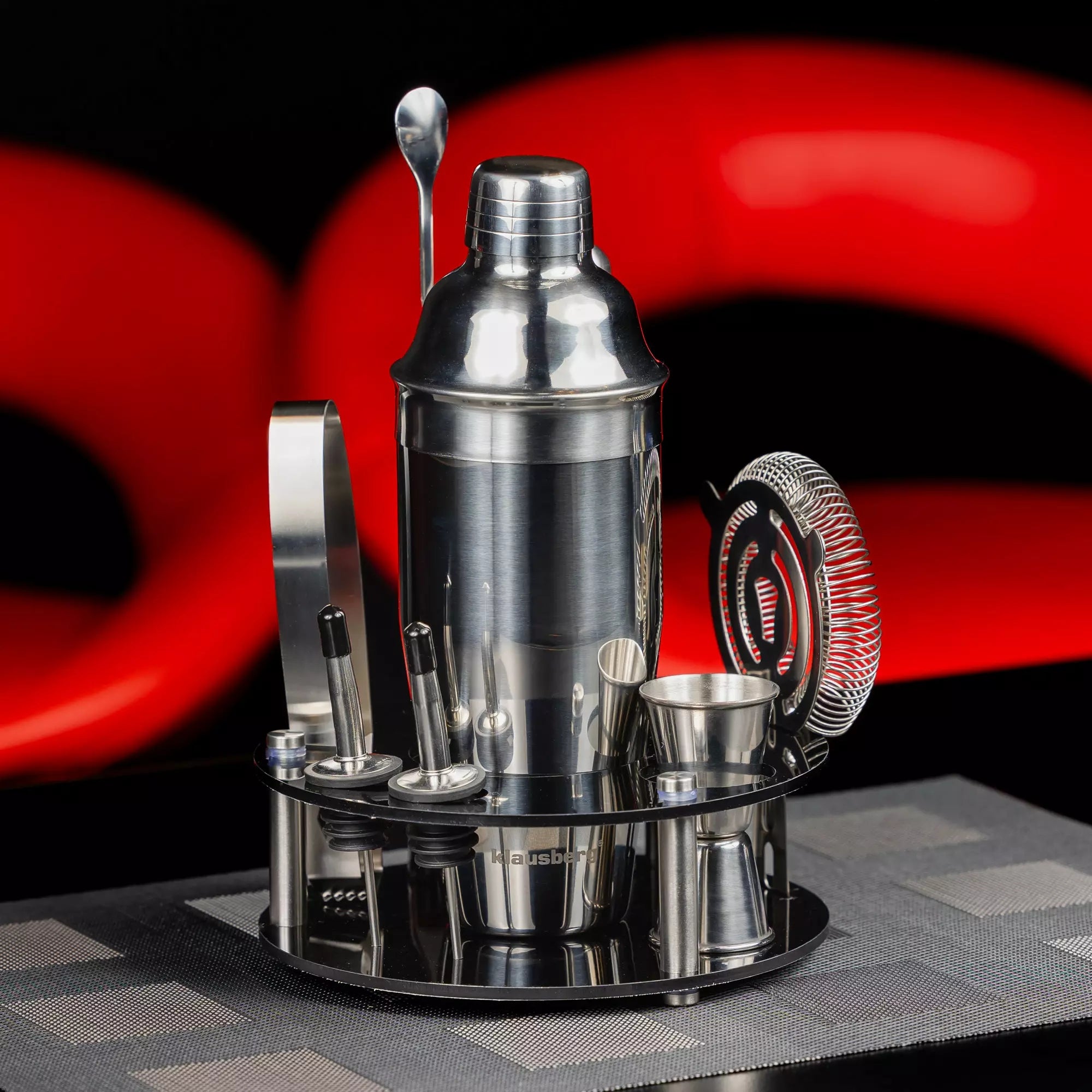 Bartending set, silver 9 elements Klausberg Manufacturer Klausberg