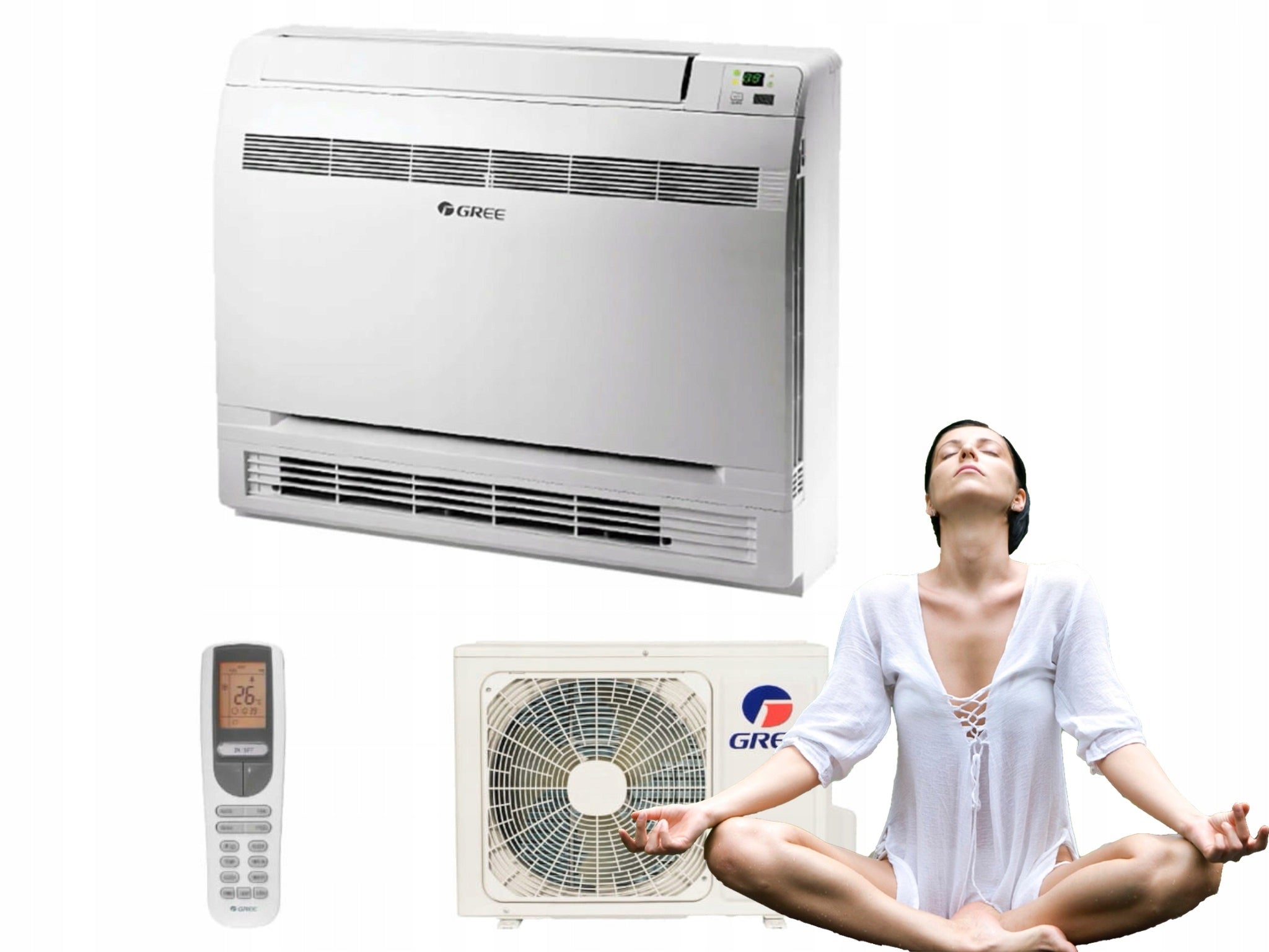 Baseboard air conditioner Gree GEH12AA-K6DNA1A Console 3,5kW