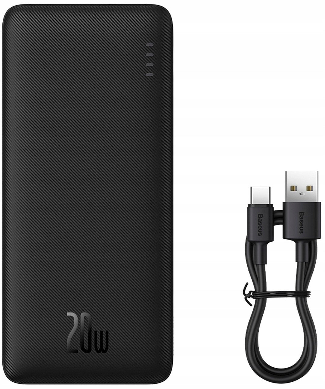 Baseus Airpow Fast Charge 20W 30000mAh with USB-C Cable - USB-C 30 cm black