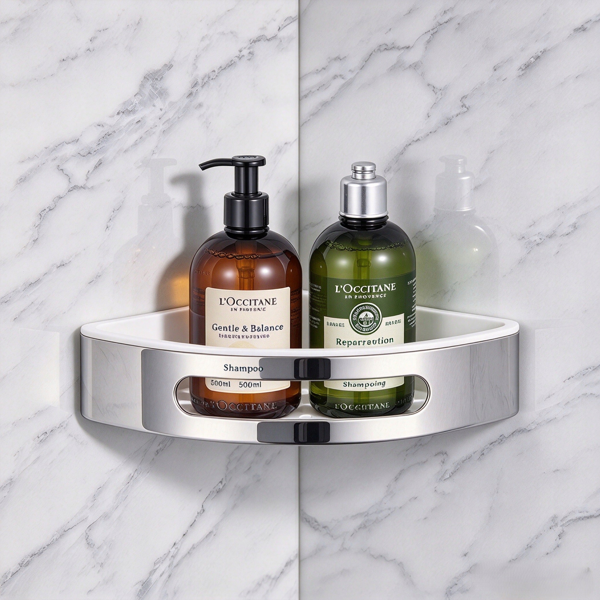 Basket Corner Bathroom Shelf Chrome for Shower Packaging status original