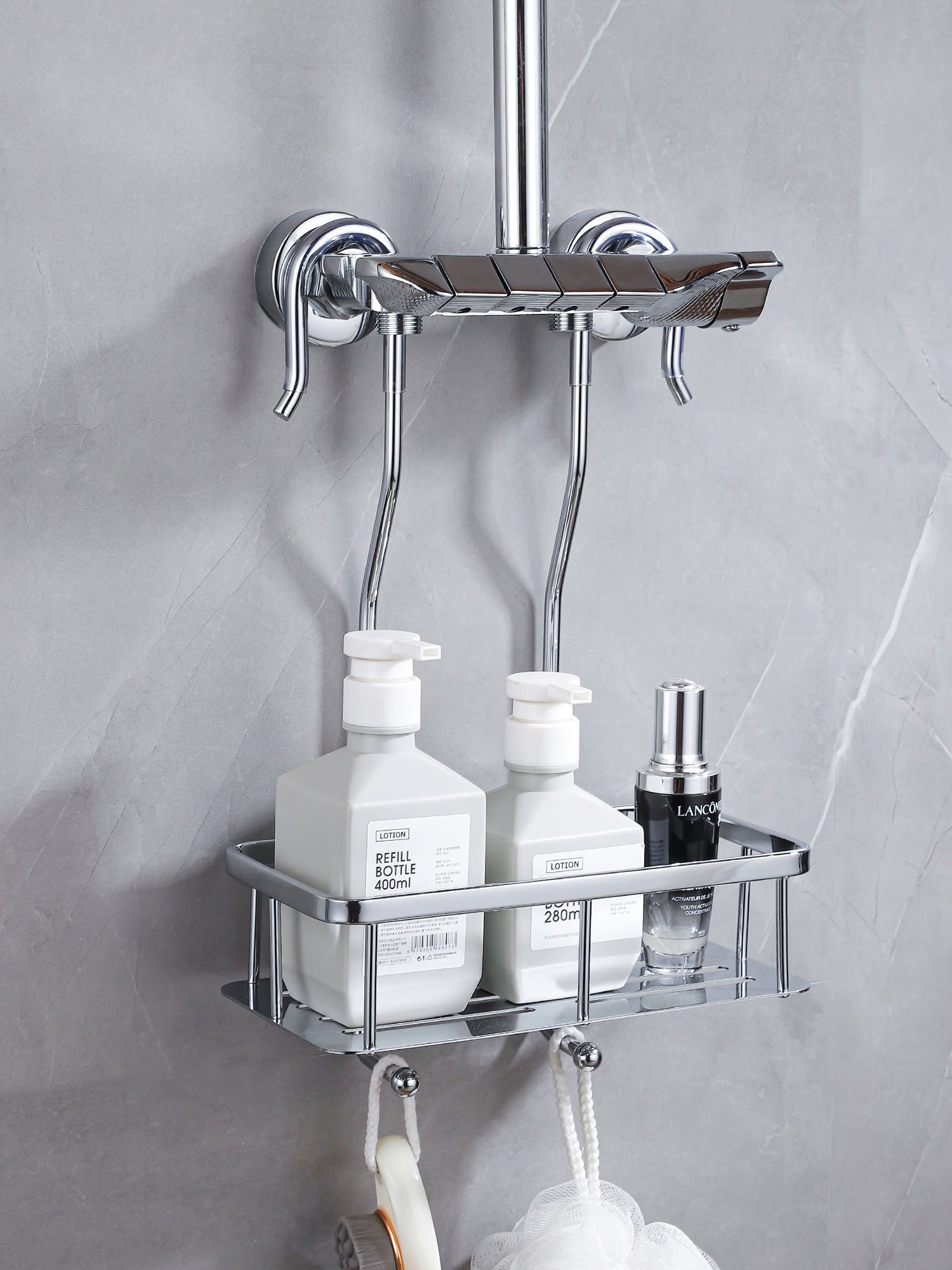 Basket shower shelf for faucet chrome Royal Brand Royal Artisan
