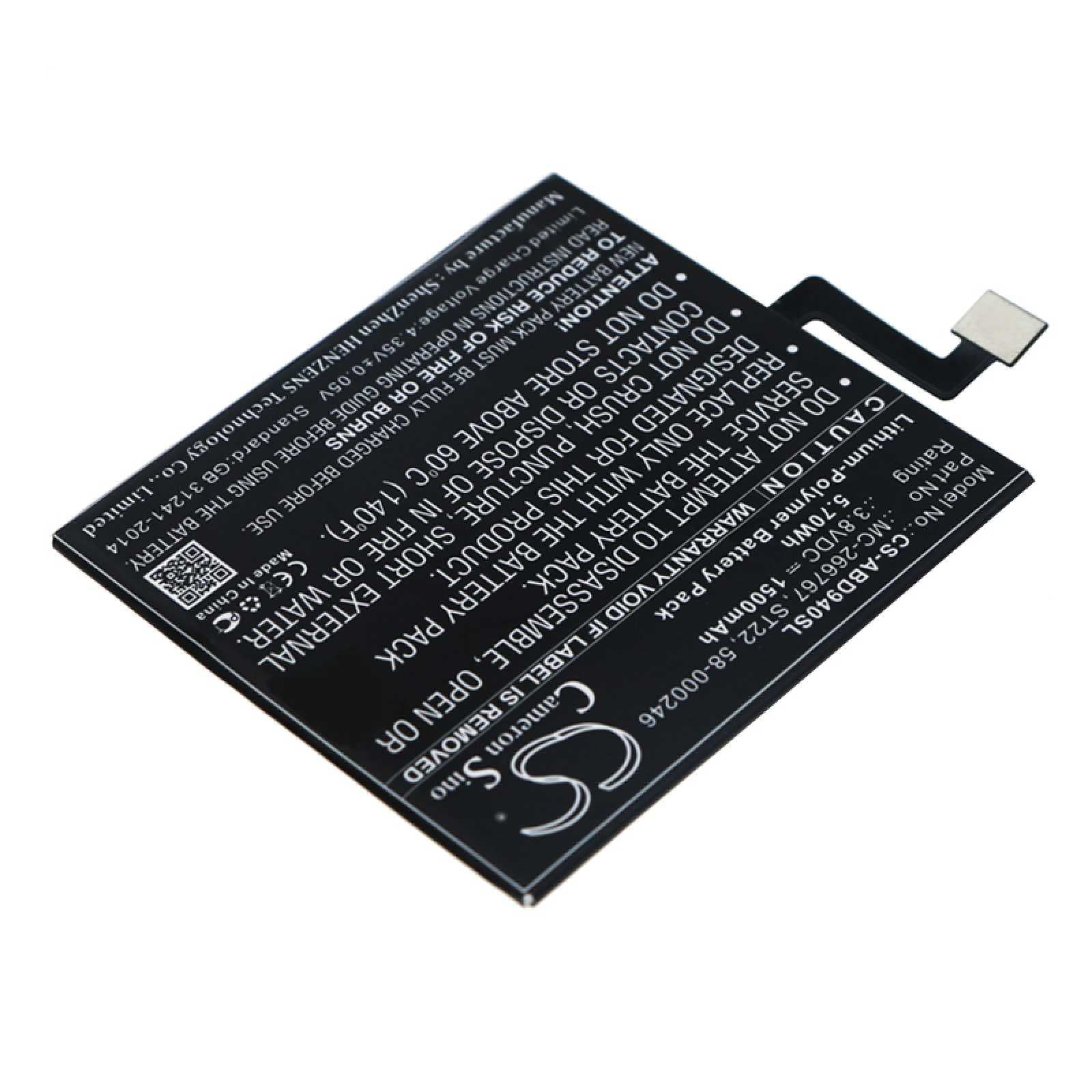Baterie Cameron Sino CS-ABD940SL, 3.8V, Li-Polymer, 1500mAh / 5.70Wh Packaging status original