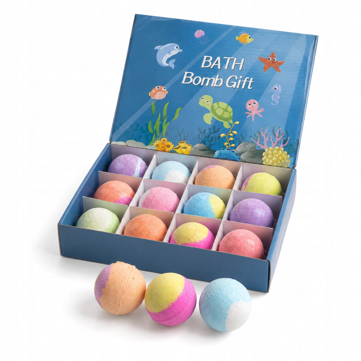 Bath Bomb Gift Balls 12 Pcs Sparkling with Surprise