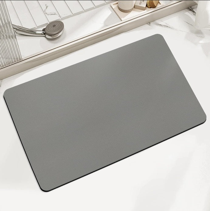Bath Mat for Bathroom Absorbent Rubber Grey 60x150cm