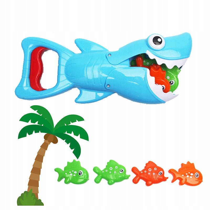 Bath Toy Shark Set Whale Fish Hunter Blue Set