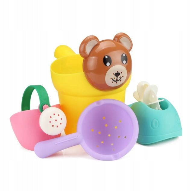 Bath toys for children watering can fountain bucket bear 12 el. Brand no brand