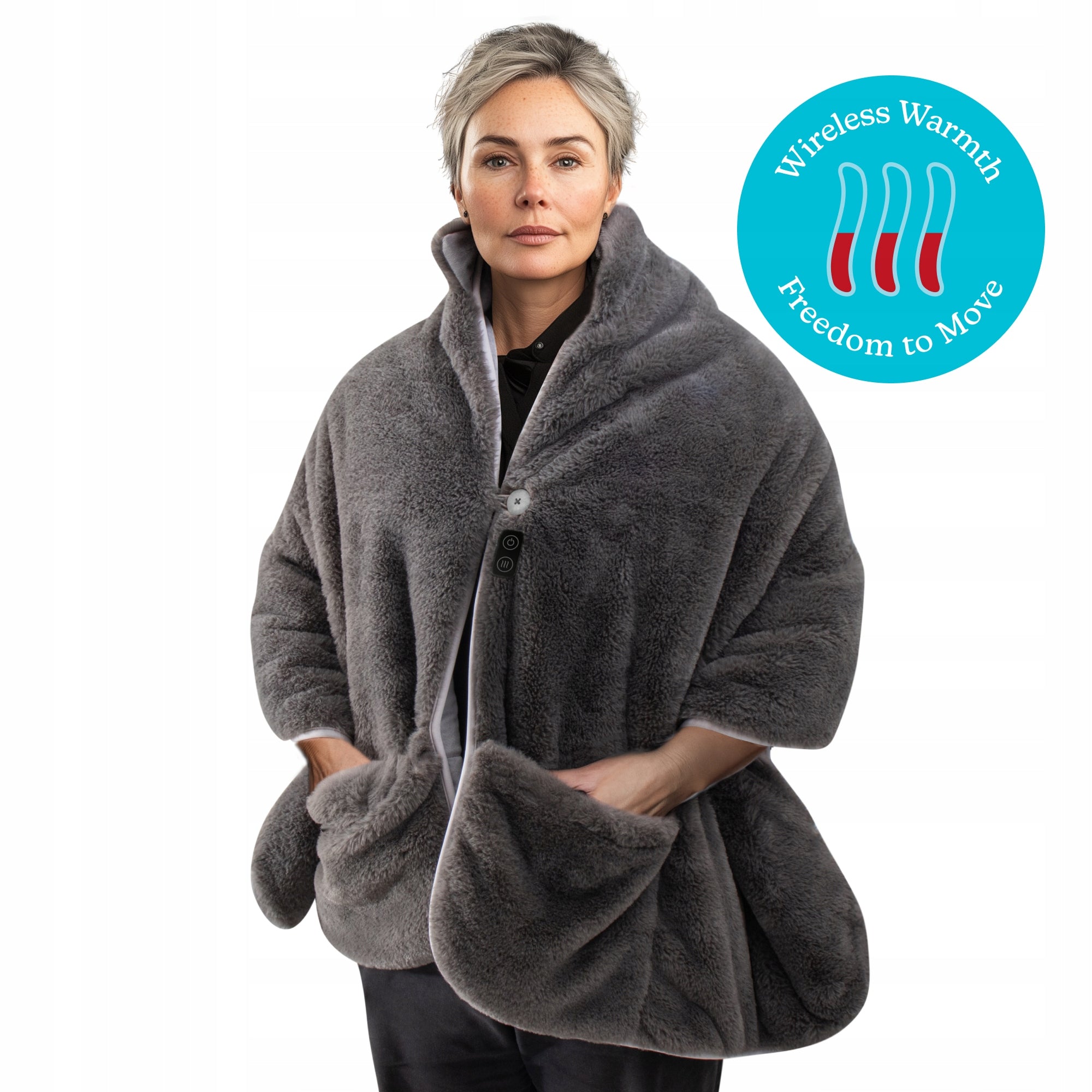 Bathrobe with wireless heating 38' HoMedics Shawl HCM-SWL100