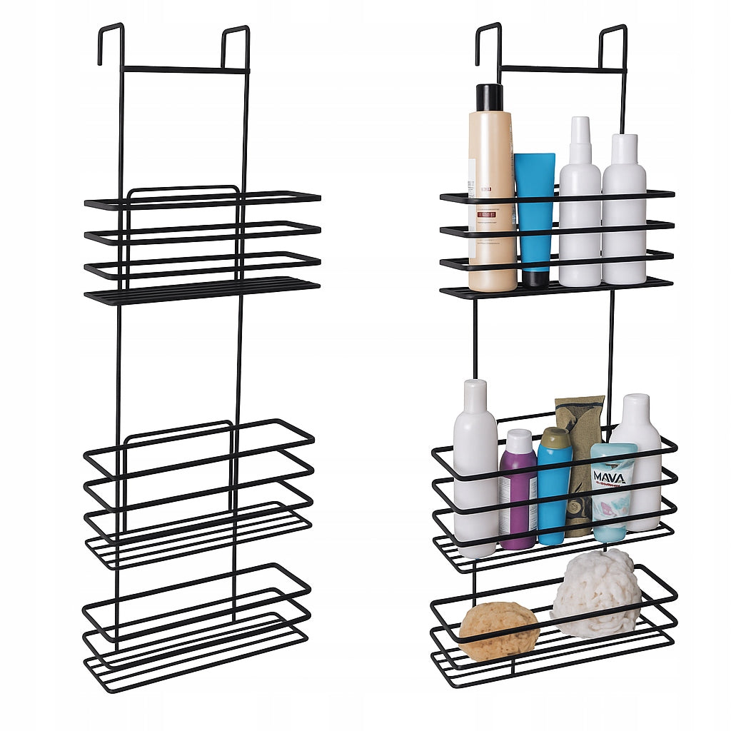 Bathroom Accessories Shelf Hanging Shower for Cosmetics Black Loft