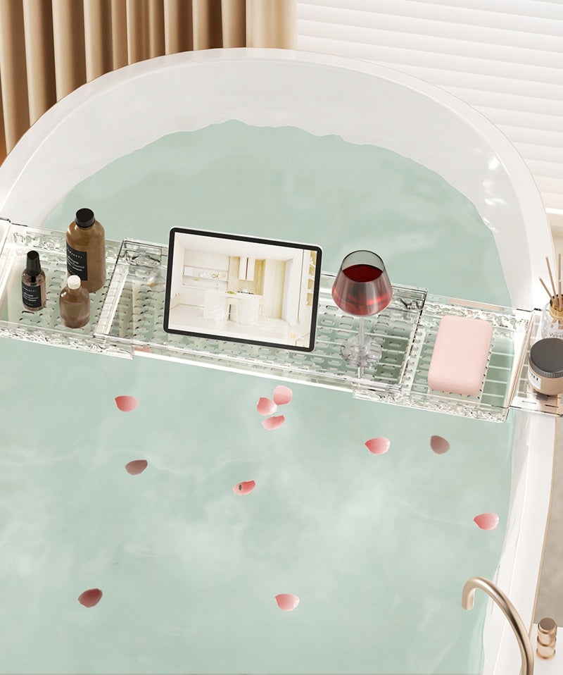 Bathroom Bathtub Shelf Transparent Adjustable Brand R70