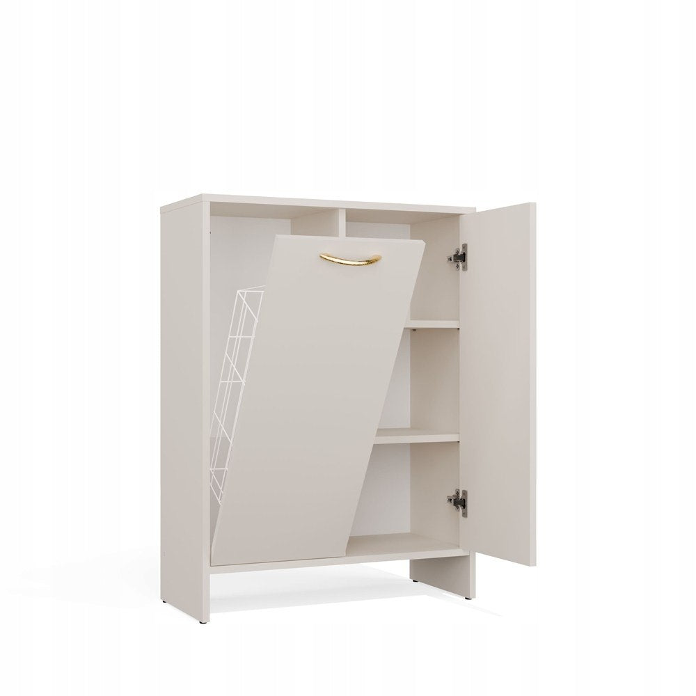 Bathroom Cabinet Cashmere Standing with Laundry Basket Bookcase Post Low Manufacturer code Słupek Łazienkowy Stojący Do Łazienki Kosz