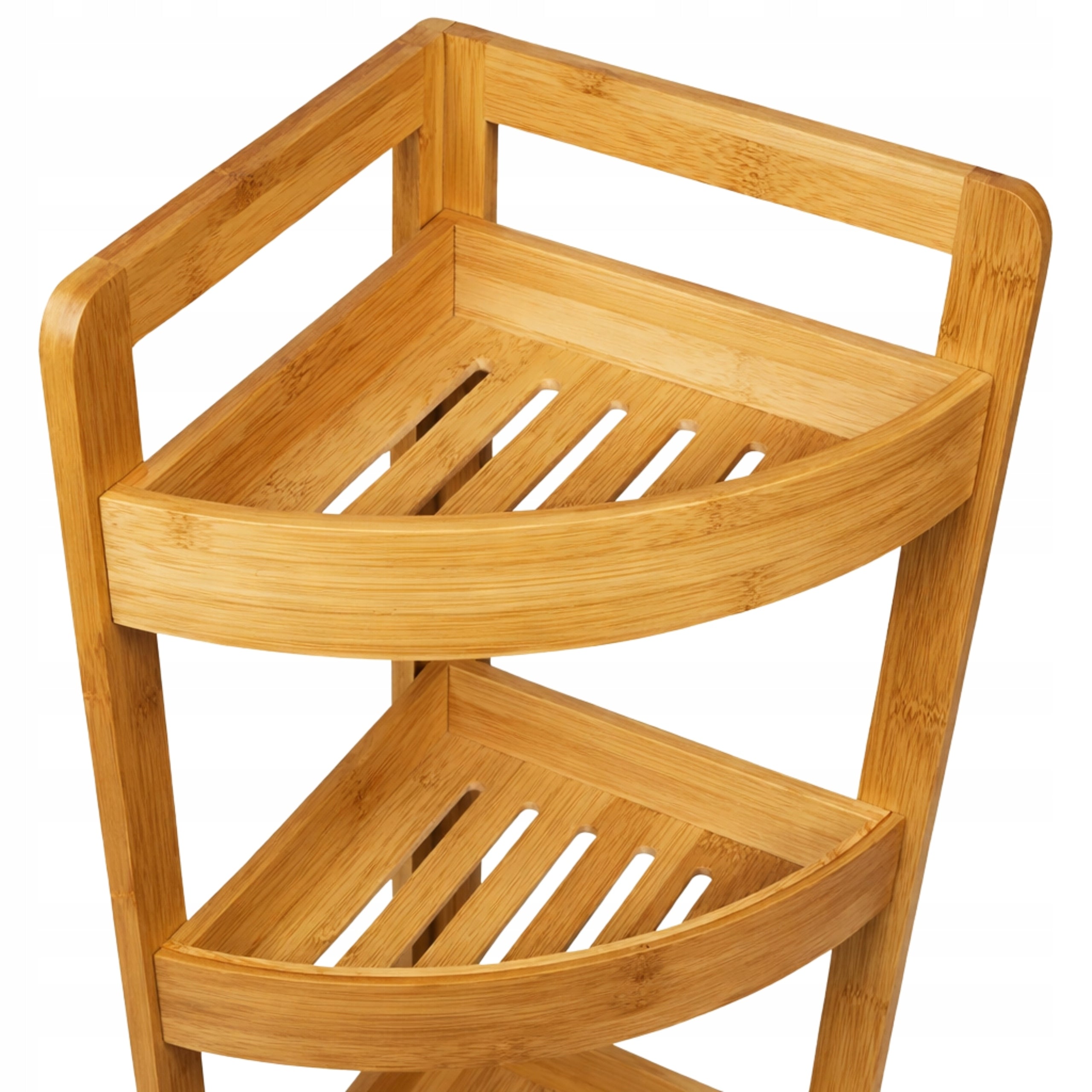 Bathroom Cabinet Corner Standing Post Bamboo 4 Shelves 23,5x23x80 High Manufacturer code AD-00026-040