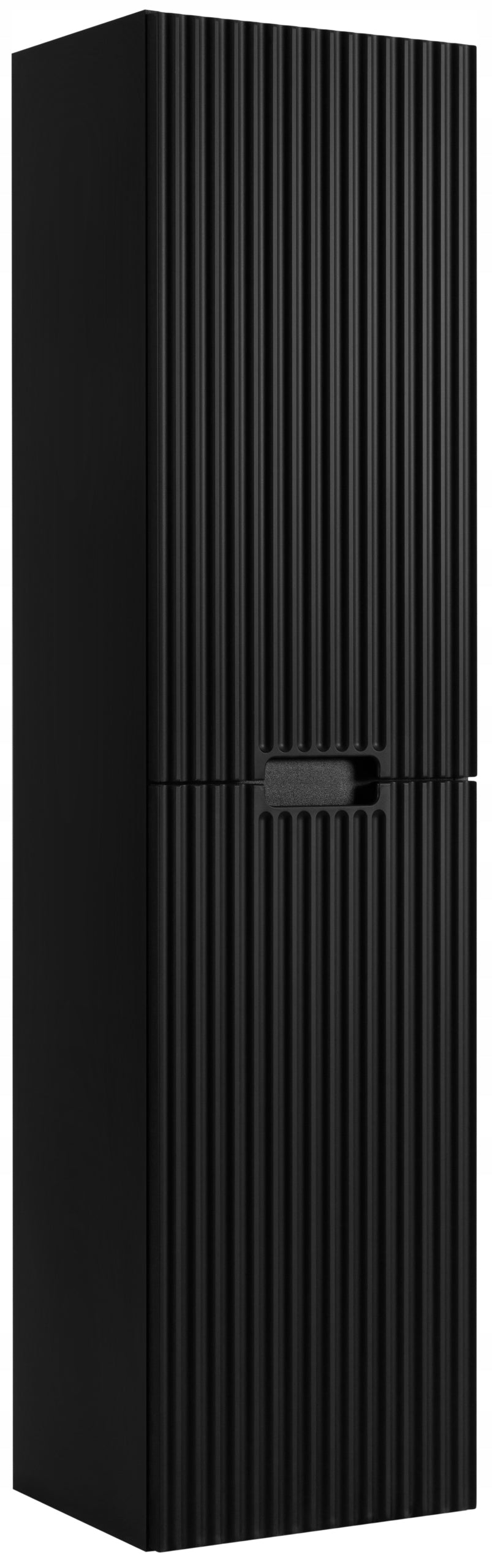 Bathroom Cabinet Hanging Post Black 136 GROOVED MDF Fronts 2x Door