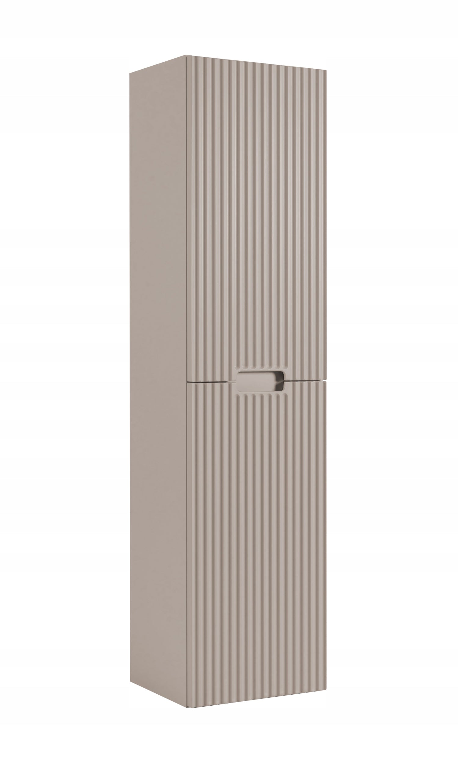 Bathroom Cabinet Hanging Post Cashmere 136 GROOVED MDF Fronts 2x Door Furniture color cashmere