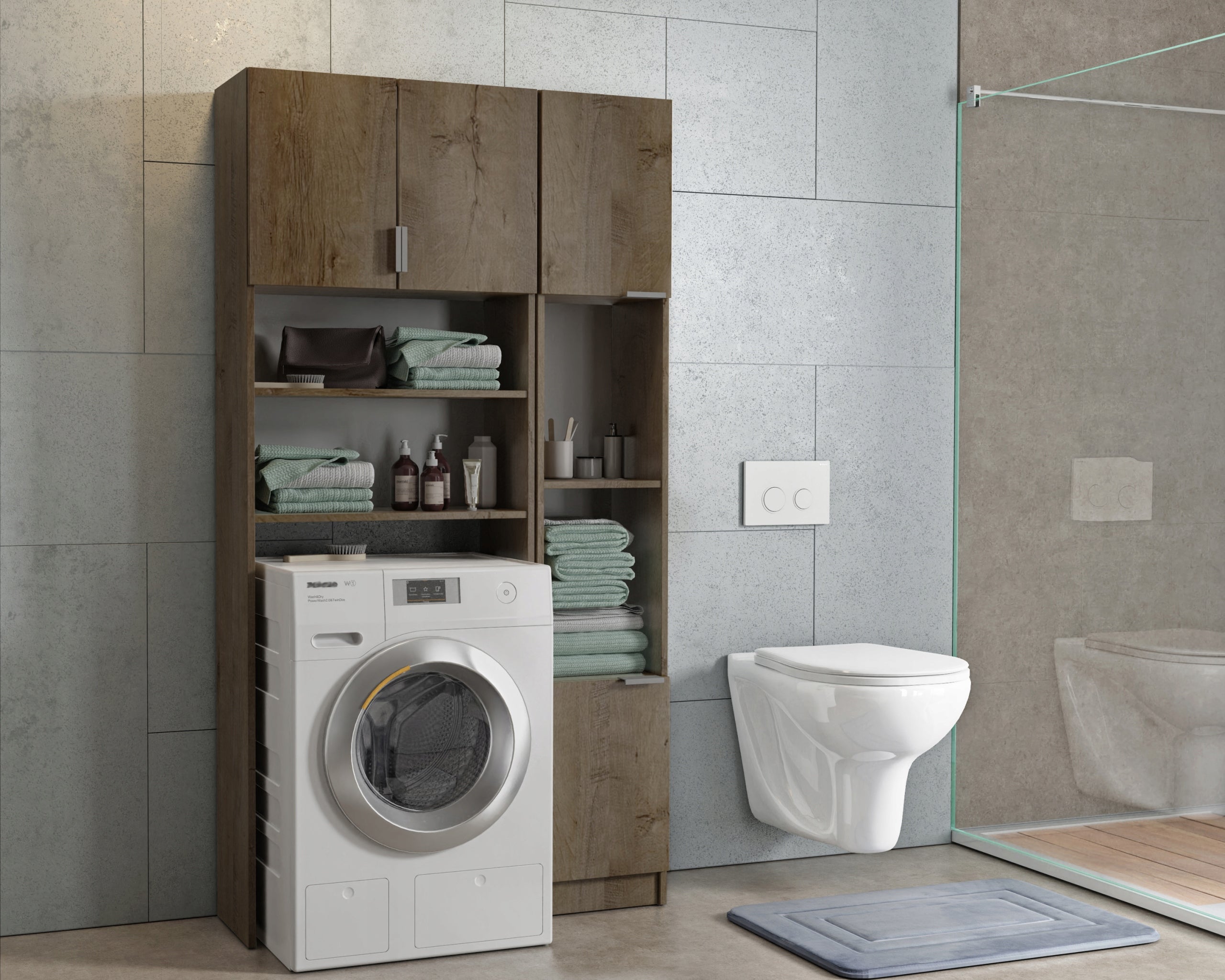 Bathroom Cabinet Over Washing Machine FRANIA + Post Brand no brand